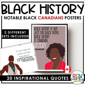 Preview of Canadian Black History Month Posters | Influential People Classroom Posters