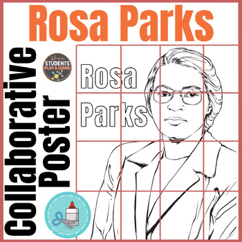 Preview of Canadian Black History Month ROSA PARKS Collaborative Poster Door Decoration