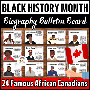 Preview of Black History Month Posters - 24 Famous African Canadians in English & French