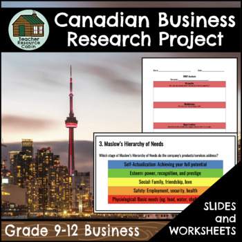 Preview of Canadian Business Research Project (Grades 9-12)