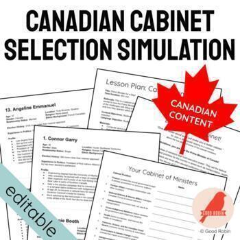 Preview of Canadian Cabinet Selection Simulation Package | EDITABLE