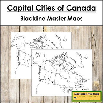 Preview of Capital Cities of Canada Map - Blackline Masters
