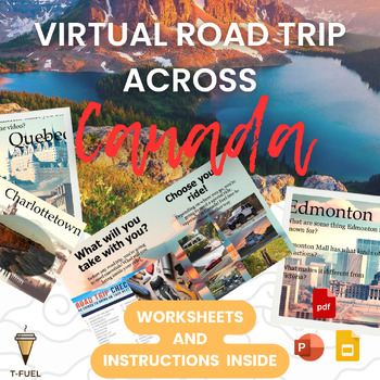 Preview of Canadian Capitals Activity - Virtual Field Trip in Canada via GoogleSlides | PPT