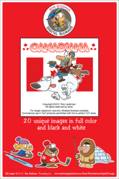Preview of Canadiana Cartoon Clipart for ALL grades