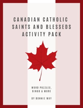 Preview of Canadian Catholic Saints & Blesseds Activity Pack