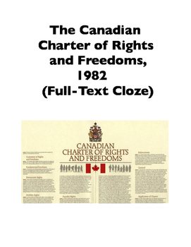 Preview of Canadian Charter of Rights and Freedoms, 1982 (Full-Text Cloze)