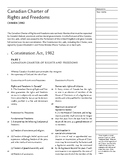 Canadian Charter of Rights and Freedoms (Canada | 1982)