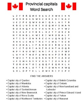 canadian cities word search puzzles canadian geography grades 4 5 6