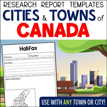 Preview of Canadian Capital Cities & Towns Research Project Pages - Canada Geography