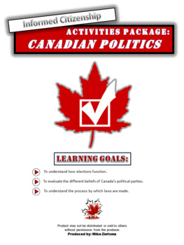 Preview of Canadian Politics Bundle - Political Parties, Elections, Law Making + Assessment