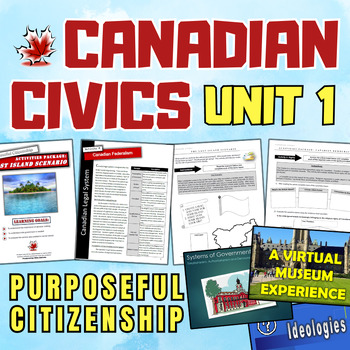 Preview of Canadian Civics Unit 1- Democracy & Ideologies, Government Systems, Citizenship