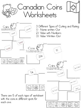 canadian coins worksheets teaching resources teachers pay teachers