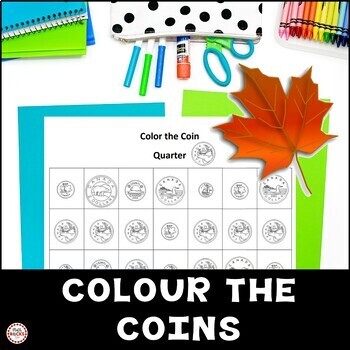 Canadian Coin Identification Coloring Activity by Math Rocks Eh TpT
