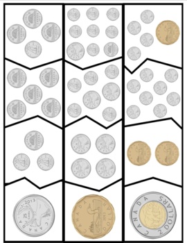 Canadian Coin Puzzles 5 different types TPT