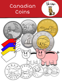 Coins Canadian Money Clip Art