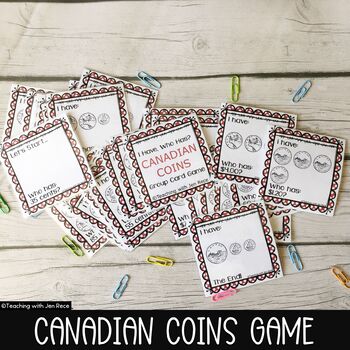 Preview of I Have, Who Has? Canadian Coins Card Game