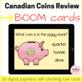 Canadian Coins Review Digital Task Cards with BOOM Cards f