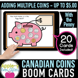 Canadian Coins - Up to $5.00 - Boom Cards - Mixed Coins (W
