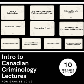 Preview of Canadian Criminology Lecture / Lesson Series