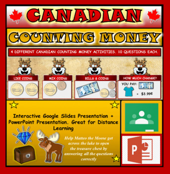 Preview of Canadian Currency, Counting Money: Elementary Math Powerpoint