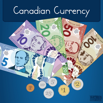 Preview of Canadian Currency (Money) - Distance Learning Resource (Clip Art)