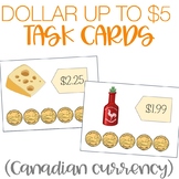 Canadian Dollar Up (to $5) - Task Cards