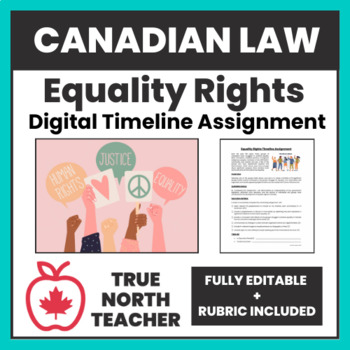 Preview of Equality Rights Digital Timeline | Canadian Law Assignment w/Rubric | CLU3M