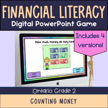 Preview of Canadian Finacial Literacy for Grade 2 - Digital Team Games for Counting Money