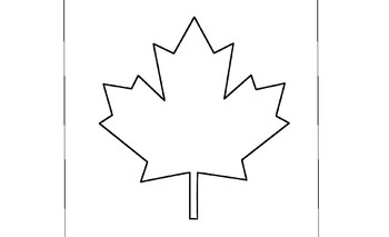 Preview of Canadian Flag Leaf Art Template