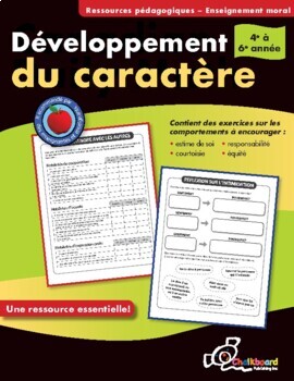 Preview of Character Education Activities Grades 4-6 (French Version)