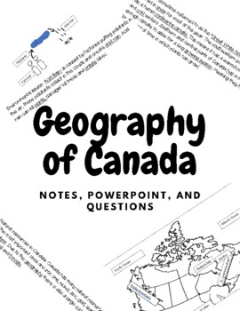 Preview of Canadian Geography and Environmental Issues (Student fillable notes)