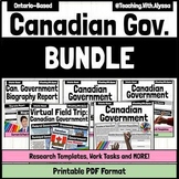 Canadian Government Activities Bundle | Activities Project