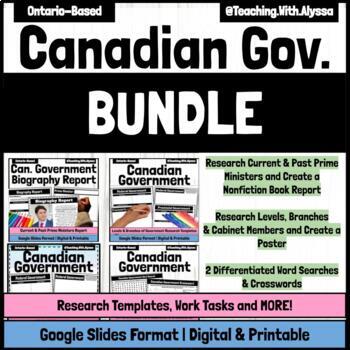 Preview of Canadian Government Activities Bundle | Activities Projects and More | Digital
