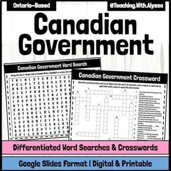 Preview of Canadian Government Crosswords and Word Searches | Government of Canada Fun