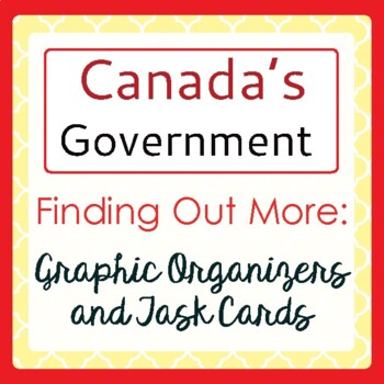 Preview of Canadian Government: Graphic Organizers, Task Cards PRINT and EASEL