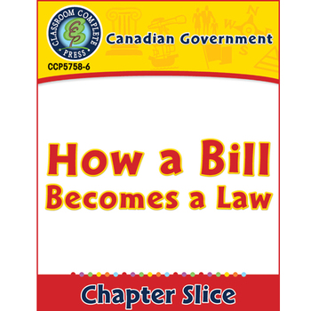 Preview of Canadian Government: How a Bill Becomes a Law Gr. 5-8