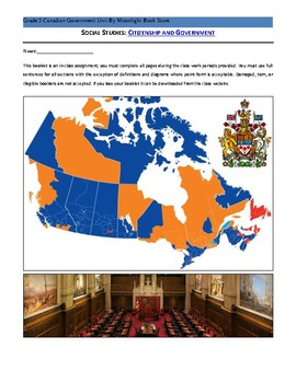 Preview of Canadian Government Inquiry Unit Grade 5