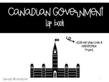 Preview of Canadian Government Interactive Lap Book & Makerspace Project