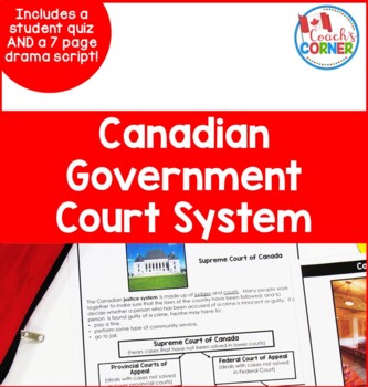 Preview of Canadian Government Our Court System