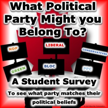 Preview of Canadian Government - Political Party Survey for Students 
