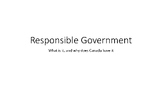 Canadian Government - Responsible government