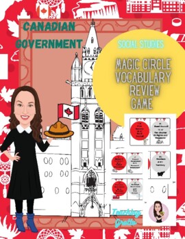 Preview of Canadian Government Vocabulary Review Game. Magic Circle. Social Studies.