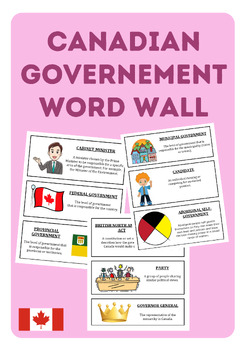 Preview of Canadian Government Word Wall
