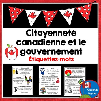 Preview of Canadian Government and Citizenship Word Wall | French Version