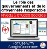 Canadian Government and Citizenship for Use with Google Sl