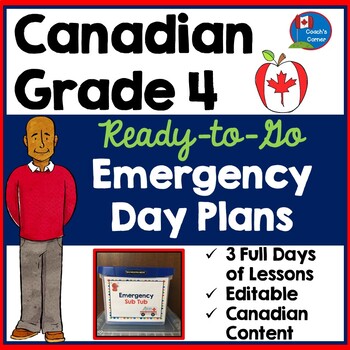 Preview of Canadian Grade 4 Emergency Supply Lesson Plans