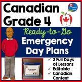 Canadian Grade 4 Emergency Supply Lesson Plans