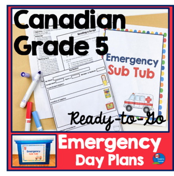 Preview of Canadian Grade 5 Emergency Supply Lesson Plans