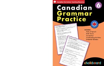 Preview of Canadian Grammar Practice Grade 6