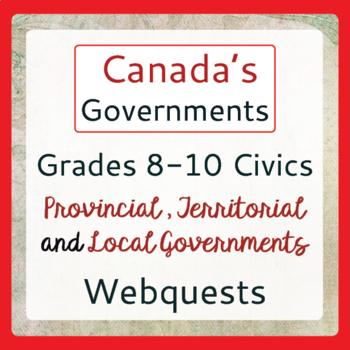 Preview of Canadian High School Civics Webquest Activities PRINT and EASEL
